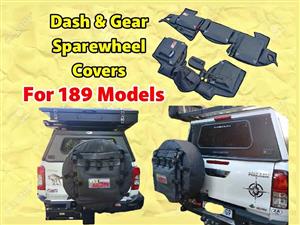 Dashcovers, Armrests, Gear & Sparewheel & 4x4 Canvas
