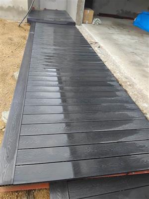 Composite decking installation