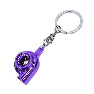 Keyring with Novelty Turbocharger (Purple)