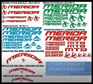 Merida bicycle frame stickers decals