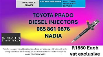 TOYOTA PRADO DIESEL INJECTOR FOR SALE -RECONDITIONED AND NEW