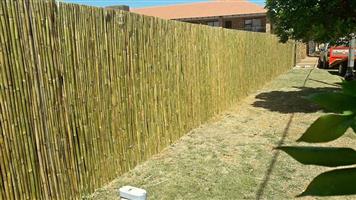 Wattle and bamboo stick fence