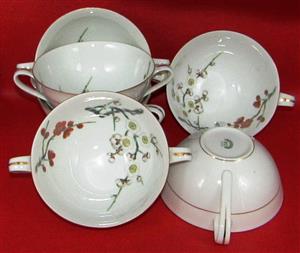 RC Japan Vintage Double Handle Bowl x 6