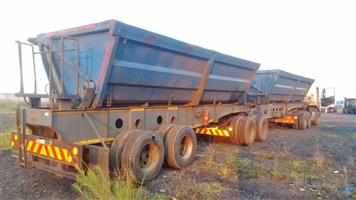 Afrit 45 cube side tipper trailer