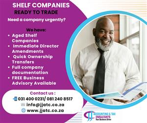  LIMITED STOCK SALE – Aged Shelf Companies Available
