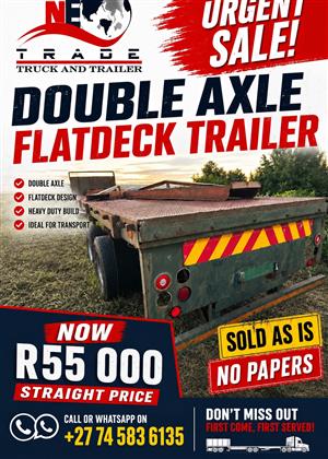 DOUBLE AXLE FLATDECK TRAILER ON CLEARANCE SPECIAL 