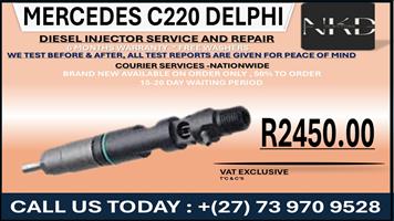 Mercedes C220 Delphi Diesel Injectors 