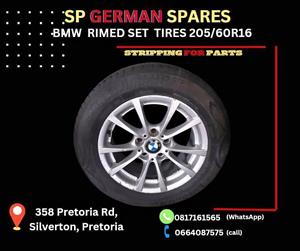 COMPLETE SET OF BMW TIRES (205/60R16) WITH RIMS ON SALE 