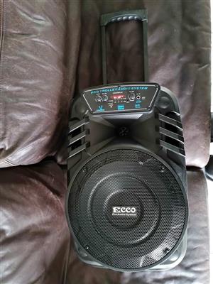 12inch Bluetooth Rechargeable Trolley Speaker with wireless mic +remote, delivery included