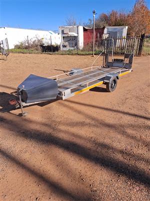 USED 2004 ECHO-TEC GALVANIZED QUAD BIKE TRAILER FOR SALE 