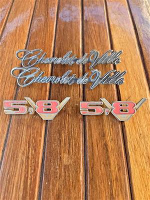 CHEVROLET DEVILLE BADGE SET.  
