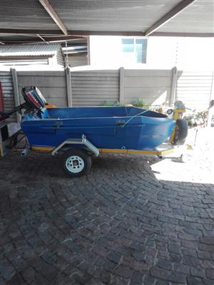 Boat, Mariner motor and trailer for sale