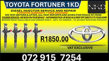 Toyota Fortuner 1KD Diesel Injectors 