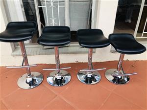 Leather bar stools x 4