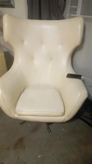 Vintage Leather Rotating Chair