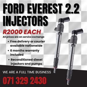 FORD EVEREST 2.2 INJECTORS FOR SALE WITH WARRANTY 
