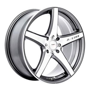 15″ A-Line Orio 4/108 Gunmetal Machine Face Alloy Wheels
