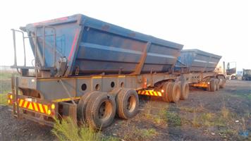 2010 Afrit 45cube side tipper link trailer for sale
