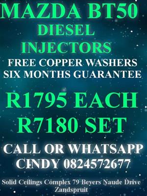 MAZDA BT 50 DIESEL INJECTORS FOR SALE