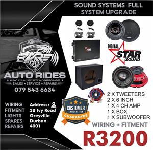 Car Sound Full System Upgrade For All Makes Of Vehicles Available.