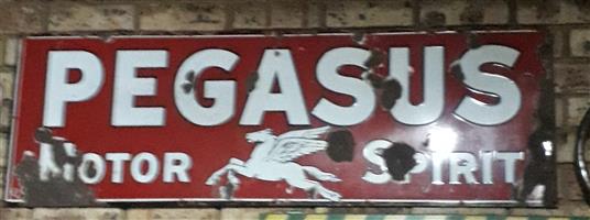 Vintage enamel pegasus sign for sale  Carletonville