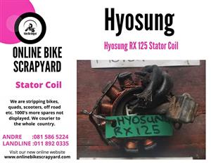Hyosung RX 125 stator coil. Online bike Scrapyard new and secondhand spares and accessories.