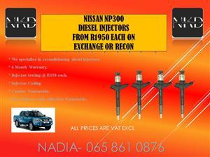 Nissan NP300 Common rail diesel injectors for sale 