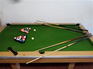 Pool table with accessories 