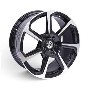 18″ QS-707 5×100 Black Machine Face Alloy Wheels