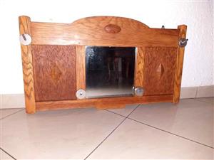 Entrance wall hat/ umbrella/ coat rack  oak