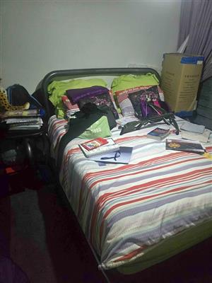 Sturdy Tubular Metal Bedroom Set (4-Piece) + Custom Fish Tank