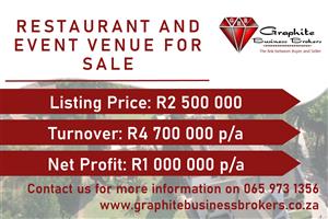 Restaurant and Event Venue for sale