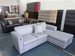 L-shaped interchangeable daybed piece-light grey