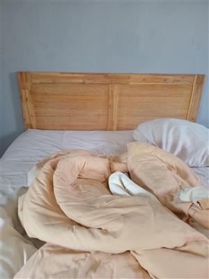 Headboard - Double, Vancouver Acacia wood from Cielo Furniture