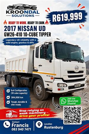 2013 Nissan UD GW26-410 10 Cube Tipper