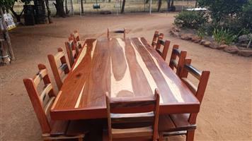 10 Seater Sleeper wood table 