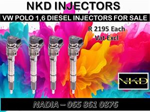 VW POLO 1.6 DIESEL INJECTORS FOR SALE OR EXCHANGE OR RECONDITIONING