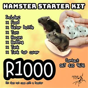 Hamster Starter Kit and Cage