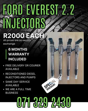 FORD EVEREST 2.2 INJECTORS FOR SALE WITH WARRANTY INCLUDED 