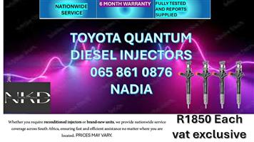 TOYOTA QUANTUM DIESEL INJECTORS FOR SALE AND NEW