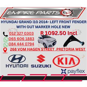 HYUNDAI GRAND i10 2014- LEFT FRONT FENDER WITH OUT MARKER HOLE FOR SALE*