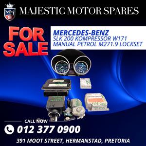 Mercedes-Benz SLK 200 Kompressor W171 Manual Petrol M271.9 Lockset for Sale