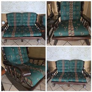 Wooden 6 seater Lounge suite