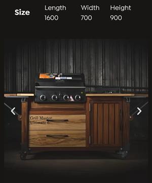 Gas Braai Bespoke Custom Hardwood Item