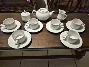Beautiful pure white porcelain tea set by Taste tableware