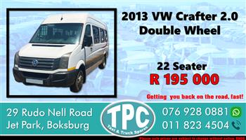 2013 VW Crafter 2.0 Double Wheel 