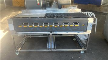 open flame gas griller