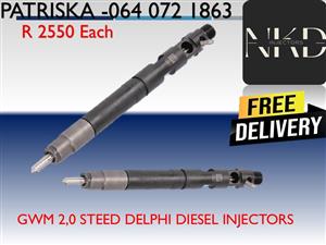 GWM 2,0 STEED DELPHI DIESEL INJECTORS FOR SALE