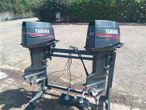 2× 30hp Yamaha outboards