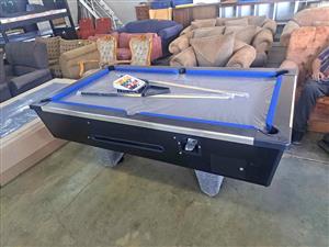 Brand new slate top R2 coin operated pool table with accessories
